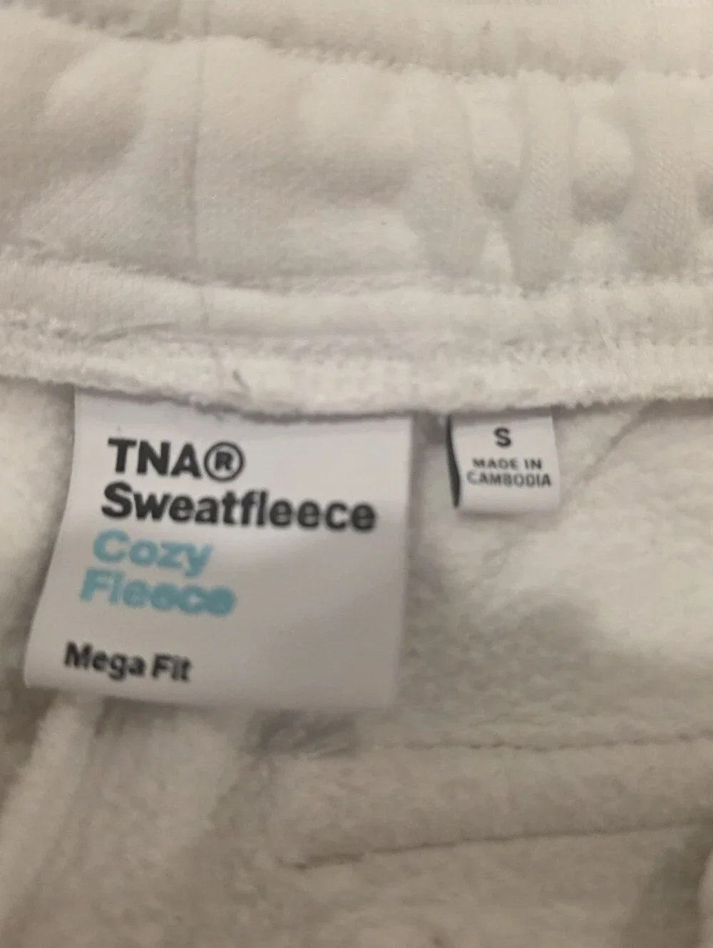Aritzia Tna Cozy Sweatfleece Mega Cargo™ Women Sweatpants White color